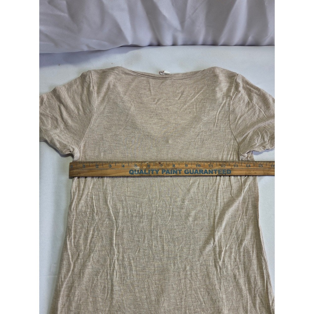 Liberty Wear Tan S Filigree Mandala Graphic Tee Rhinestone Scoop Neck Top Womens - Picture 6 of 6